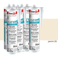 Silikon Keramik Fugen Fliesen 310ml Abdichtung Farbe jasmin 12 Stück - Sopro von SOPRO