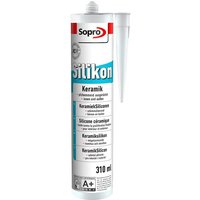 Sopro - Silicon Keramik Fugen Fliesen 310ml Abdichtung Farbe sandgrau 12 Stück von SOPRO