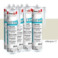 Silikon Keramik Fugen Fliesen 310ml Abdichtung Farbe silbergrau 12 Stück - Sopro von SOPRO