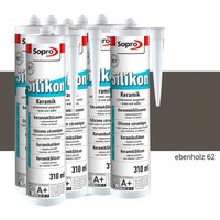 Silikon Keramik Fugen Fliesen 310ml Abdichtung Farbe ebenholz 12 Stück - Sopro von SOPRO
