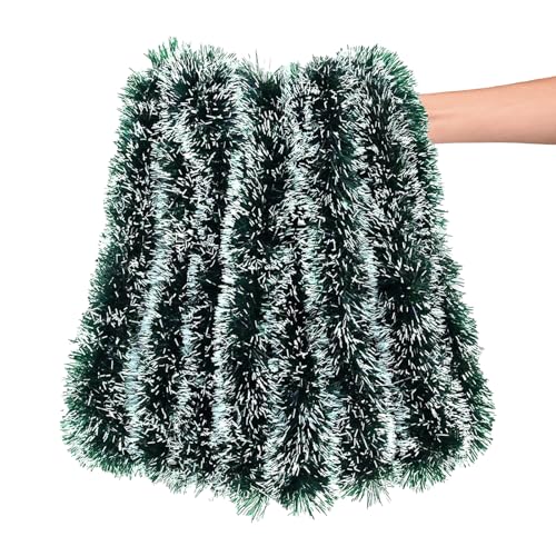 SOQKEEN Weihnachtsgirlande 10m, Grüner und weißer Weihnachtsbaumgirlanden, Künstliche Tannengirlande Deko Weihnachten, Lametta Girlande Outdoor Girlande Weihnachten für Türkranz, Fensterbank, Treppe SOQKEEN Weihnachtsgirlande 10m, Grüner und weißer Weihnachtsbaumgirlanden, Künstliche Tannengirlande Deko Weihnachten, Lametta Girlande Outdoor Girlande Weihnachten für Türkranz, Fensterbank, Treppe von SOQKEEN