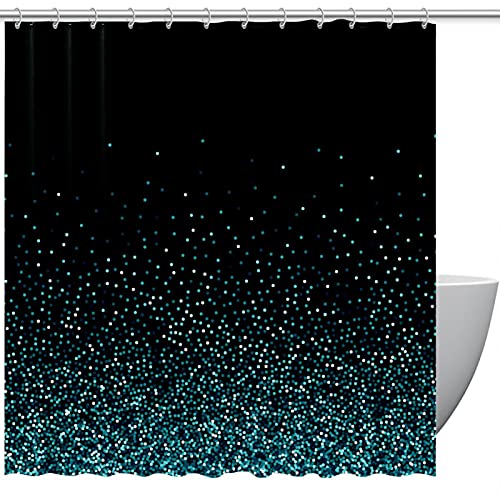 Duschvorhang Abstrakter Glitzer Schwarz für Badezimmer von SORANO