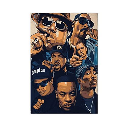 7 Hip-Hop-Poster, Leinwand, Schlafzimmer, Dekoration, Sport, Landschaft, Büro, Raumdekoration, Geschenk, ungerahmt, 30 x 45 cm von SORECI