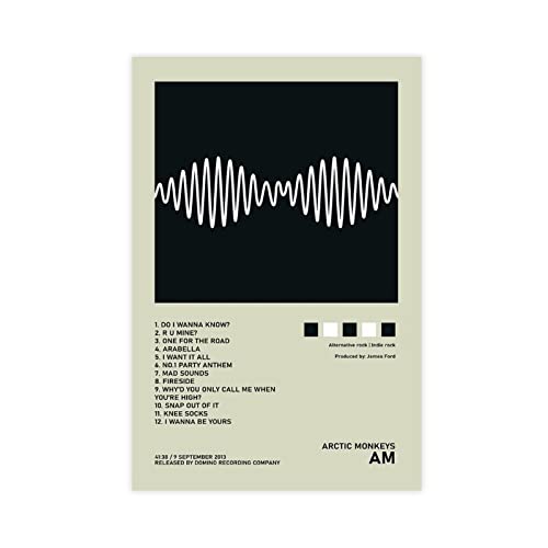 AM Arctic Monkeys Album Cover Poster Leinwand Poster Schlafzimmer Dekor Sport Landschaft Büro Zimmer Dekor Geschenk Unrahmen-Stil 20 x 30 cm von SORECI