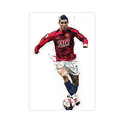 Cristiano Ronaldo Sport-Poster auf Leinwand, Schlafzimmer, Dekoration, Sport, Landschaft, Büro, Raumdekoration, Geschenk, ungerahmt, 30 x 45 cm von SORECI