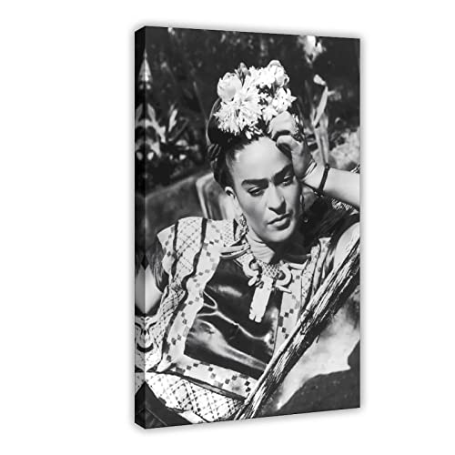 Frida Kahlo 1 Leinwandposter Schlafzimmer Dekor Sport Landschaft Büro Zimmer Dekor Geschenk Rahmenstil 30 x 45 cm von SORECI