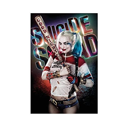 Harley Quinn Poster auf Leinwand, Schlafzimmer, Dekoration, Sport, Landschaft, Büro, Raumdekoration, Geschenk, ungerahmt, 30 x 45 cm von SORECI