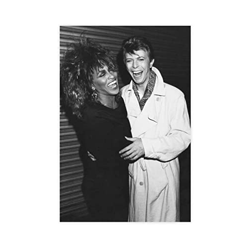 Leinwand-Poster, Motiv: Sängerin Tina Turner und David Bowie, Wandkunst, Dekor, Bild, Gemälde für Wohnzimmer, Schlafzimmer, Dekoration, ungerahmt, 20 x 30 cm von SORECI