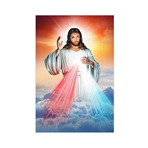 Leinwanddrucke Göttliche Barmherzigkeit Jesu Leinwandposter Schlafzimmer Dekor Sport Landschaft Büro Zimmer Dekor Geschenk ungerahmt 40 x 60 cm von SORECI