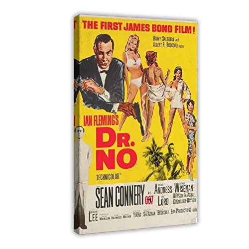 Leinwandposter "Dr. No Film", Schlafzimmer, Dekoration, Sport, Landschaft, Büro, Raumdekoration, Geschenk, Rahmen-Stil, 30 x 45 cm von SORECI