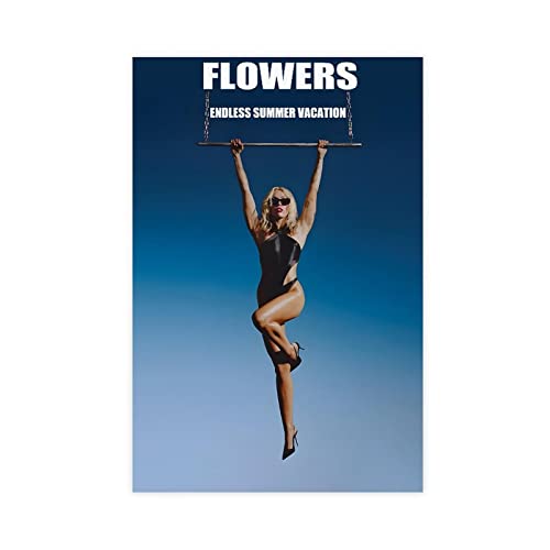 Miley Cyrus – Blumen – erweitertes Lied Cover Leinwand Poster Schlafzimmer Dekor Sport Landschaft Büro Zimmer Dekor Geschenk ungerahmt 40 x 60 cm von SORECI