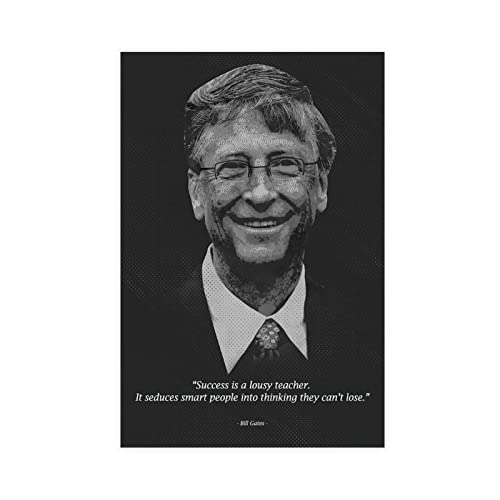 Poster auf Leinwand mit Zitaten von Bill Gates, Schlafzimmer, Dekoration, Sport, Landschaft, Büro, Raumdekoration, Geschenk, ungerahmt, 40 x 60 cm von SORECI