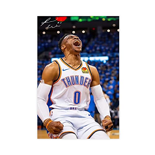 Russell Westbrook Basketballspieler, Leinwand-Poster, Schlafzimmer, Dekoration, Sport, Landschaft, Büro, Raumdekoration, Geschenk, ungerahmt, 40 x 60 cm von SORECI