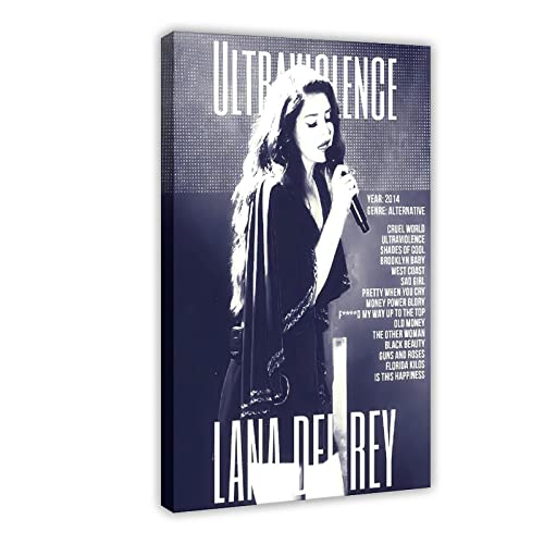 SORECI Lana Del Rey Ultraviolence-Poster, Musikposter, Leinwand, Poster, Wandkunst, Dekordruck, Bild, Gemälde für Wohnzimmer, Schlafzimmer, Dekoration, Rahmenstil, 20 x 30 cm SORECI Lana Del Rey Ultraviolence-Poster, Musikposter, Leinwand, Poster, Wandkunst, Dekordruck, Bild, Gemälde für Wohnzimmer, Schlafzimmer, Dekoration, Rahmenstil, 20 x 30 cm von SORECI