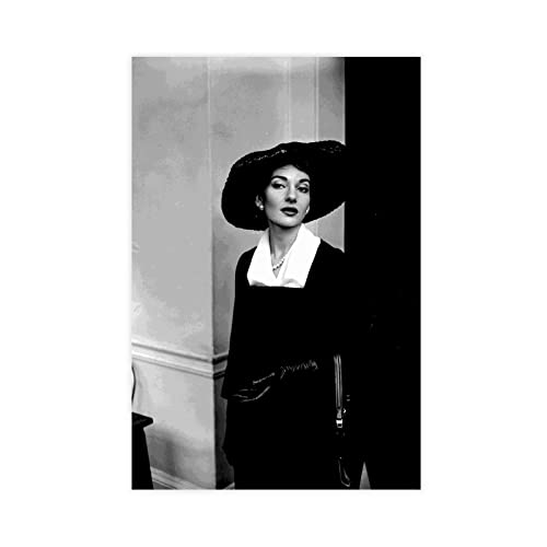 SORECI Maria Callas London 1958 Leinwand-Poster, Wandkunst, Dekor, Bild, Gemälde für Wohnzimmer, Schlafzimmer, Dekoration, ungerahmt, 40 x 60 cm von SORECI