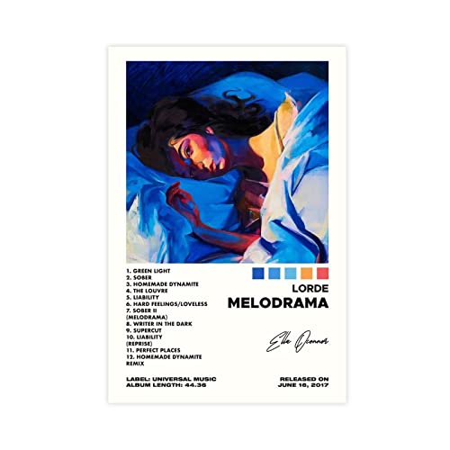 SORECI Melodrama Poster – Lorde Album Poster Leinwand Poster Wandkunst Dekor Druck Bild Gemälde für Wohnzimmer Schlafzimmer Dekoration ungerahmt 30 x 45 cm von SORECI