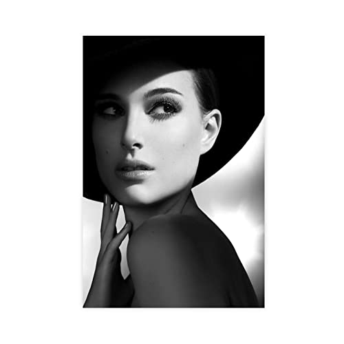 SORECI Schauspieler Audrey Hepburn Schwarz-Weiß-Porträt dramatische Beleuchtung Leinwand Poster Wandkunst Dekor Druck Bild Gemälde für Wohnzimmer Schlafzimmer Dekoration ungerahmt 30 x 45 cm von SORECI