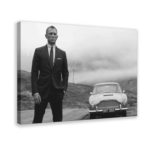 SORECI Schauspieler Daniel Craig Leinwandposter Wandkunst Dekor Druck Bild Gemälde für Wohnzimmer Schlafzimmer Dekoration Rahmenstil 60 x 90 cm von SORECI