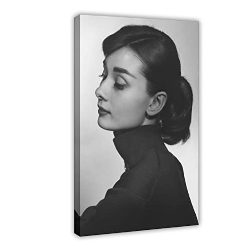 Schauspieler Audrey Hepburn 01 Leinwandposter Schlafzimmer Dekor Sport Landschaft Büro Zimmer Dekor Geschenk Rahmenstil 30 x 45 cm von SORECI