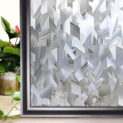 Regenbogen-Fensterfolie, Sichtschutz, dekorative Aufkleber für Glas, Nicht klebend, statisch haftend, Abnehmbarer Filmeffekt für Zuhause von SOREZE