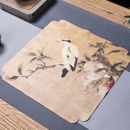 SOREZE Chinesischen Stil Quadratischen Geschirrtuch Lotus Tisch Matte Servietten Tee Zeremonie Vögel Servieren Tee Handtuch Zubehör Serviette Für Platte von SOREZE