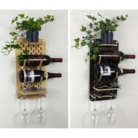 Lochwand Organizer Weinregal Collection Holz Pegboard Organisation Wand Regal von SORTWALL