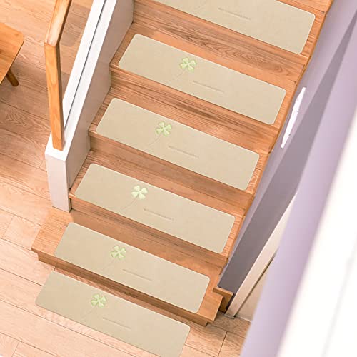 SORVA rutschfeste Stufenmatten für Treppenstufen mit leuchtender Stickerei, Stufenschutz, Treppenpolster, Selbstklebende, wiederverwendete Treppenmatten, Teppich, leuchtet im Dunkeln, maschinenwas von SORVA