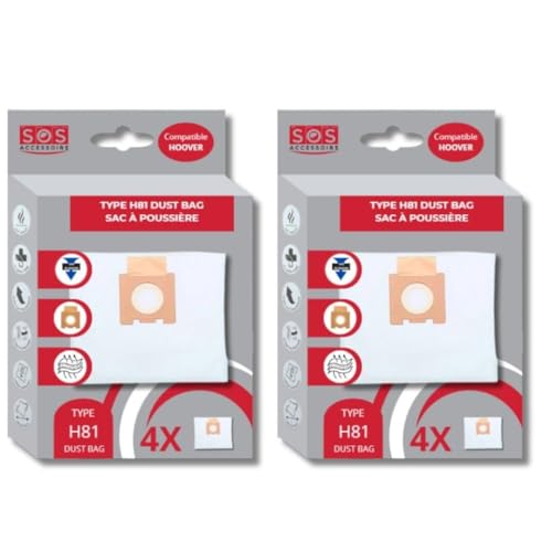 SOS Accessoire 2 Boxen mit 4 Beuteln aus Mikrofaser H81 für Staubsauger Hoover 35601865 von SOS ACCESSOIRE