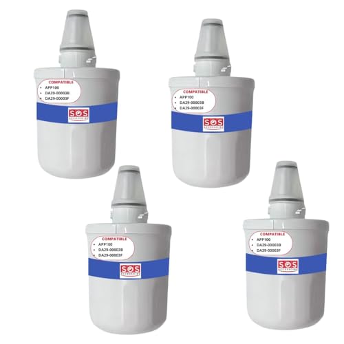 SOS Accessoire AQUAPURE / APP100 Wasserfilter für Kühlschrank, Gefrierschrank Samsung 484000000513, DA29-00003G, 4 Stück von SOS ACCESSOIRE