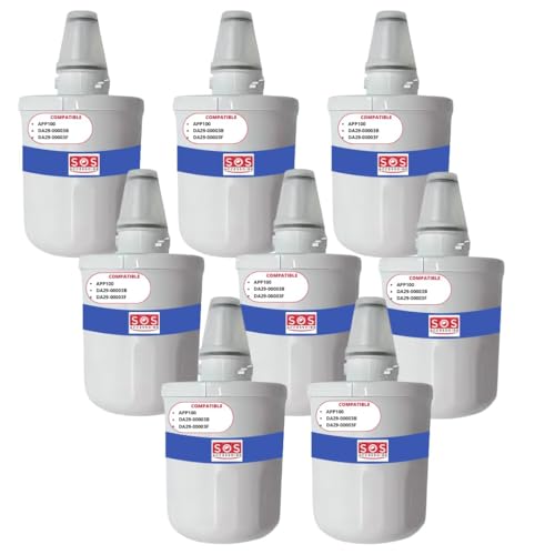 SOS Accessoire AQUAPURE / APP100 Wasserfilter für Kühlschrank Gefrierschrank Samsung 484000000513, DA29-00003G, 8 Stück von SOS ACCESSOIRE