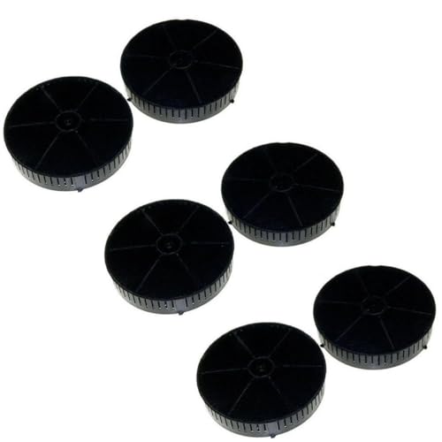 SOS Accessoire Set mit sechs Kohlefiltern T57 175 x 45 mm für Dunstabzugshaube 4055171138, 208352146603 von SOS ACCESSOIRE
