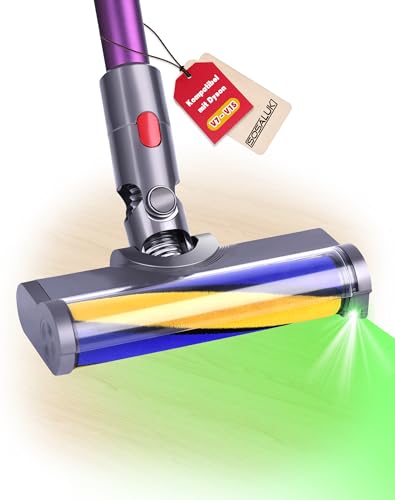 Bürste – Kompatibel Mit Dyson V7 V8 V10 V11 V15 Staubsaugerbürstenkopf, Ausgestattet Mit Grüner LED-Beleuchtung Und Softwalze, Ideal Für Hartböden Und Holzböden Bürste – Kompatibel Mit Dyson V7 V8 V10 V11 V15 Staubsaugerbürstenkopf, Ausgestattet Mit Grüner LED-Beleuchtung Und Softwalze, Ideal Für Hartböden Und Holzböden von SOSALUK