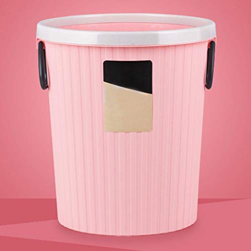 SOSCU Indoor-Mülleimer, runder kleiner Mülleimer aus Kunststoff mit Griff, Müllcontainer von SOSCU