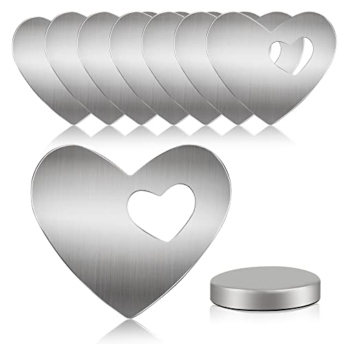 SOSMAR 8er Set Tischdeckenbeschwerer Magnet Herzform - 56g Extra Schwer magnetische Beschwerer Gewichte für Tischdecken Vorhang Duschvorhang etc. - Edelstahl von SOSMAR