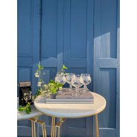 4 Stück Set I 70S Gläser Champagner Glas Weinglas Geätztes Dekor Retro Vintage Bar Cart Servierwagen Dekoration Gl013 von SOSOSCHOEN