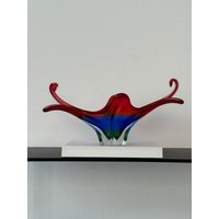 Cristallo Venezia Ccc Glasschale/Mid Century Handgefertigte Schale Auslaufende Seiten Sternenform Sammlerstück Traumhafte Arbeit von SOSOSCHOEN