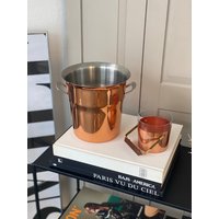 Eiskübel Set Kupfer/Vintage Weinkühler Eisbehälter Champagne Kühler Mid-Century Ice Bucket Wine Cooler Barware Ek032 von SOSOSCHOEN