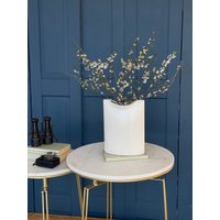 Keramik Vase Matt Weiss/steinzeug Mid Century Vintage Blumenvase Simplicity Glasiert West German Pottery 70S von SOSOSCHOEN