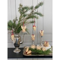 Set 13 Pcs/Strohsterne Zapfen Engel Vintage Christbaumschmuck Sterne Retro Weihnachtsschmuck Handmade Weihnachtsbaumschmuck von SOSOSCHOEN