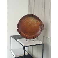 Vintage Keramiktablett/Bronzefarben Modern Farmhouse Keramik Glasiert German Pottery Rustikale Deko Keramikplatte Aus von SOSOSCHOEN