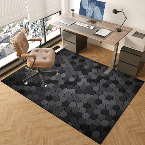 Bodenschutzmatte, 120 x 140 cm Anti Silp Gaming Bürostuhl Stuhlmatten für Teppiche mit niedrigem Flor und Hartholzböden, Schreibtischstuhl Unterlage für Spielzimmer Schlafzimmer Wohnzimmer und Büro von SOSTAG