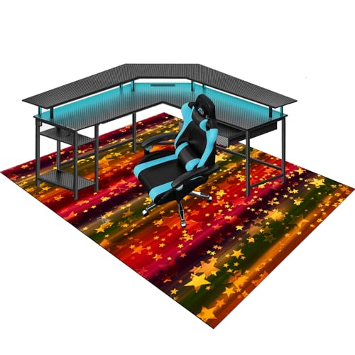 SOSTAG Bodenschutzmatte für Hartböden 120 x 140 cm Bürostuhlunterlage, Bodenschutzmatte Gaming, Mehrzweck-Stuhlteppich, Bodenschutzmatte für Laminat, Parkett, Fliesen, Upgrade Version von SOSTAG