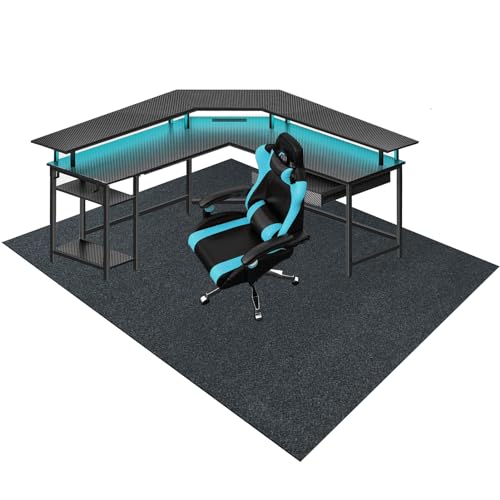 SOSTAG Bodenschutzmatte für Hartböden 150 x 180 cm Bürostuhlunterlage, Bodenschutzmatte Gaming, Mehrzweck-Stuhlteppich, Bodenschutzmatte für Laminat, Parkett, Fliesen, Upgrade Version von SOSTAG