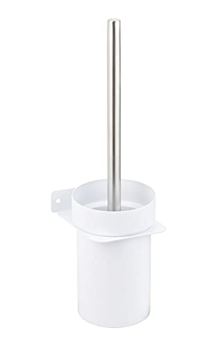 SOSmart24 Pure White Klobürstenhalter aus Metall - Weiß Matt - Nordic Minimalism - Toilettenbürstengarnitur Klobürste Toilettenbürste Bad WC von SOSmart24