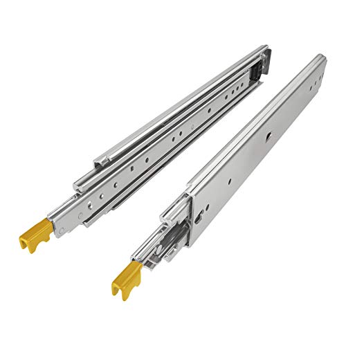 1 Paar SOTECH Schwerlastauszüge KV2-200-H76-L1300-LC 1320,8 mm mit Lock-in/out Einrastfunktion gelb Schwerlast-Vollauszug belastbar bis 200 Kg von SOTECH