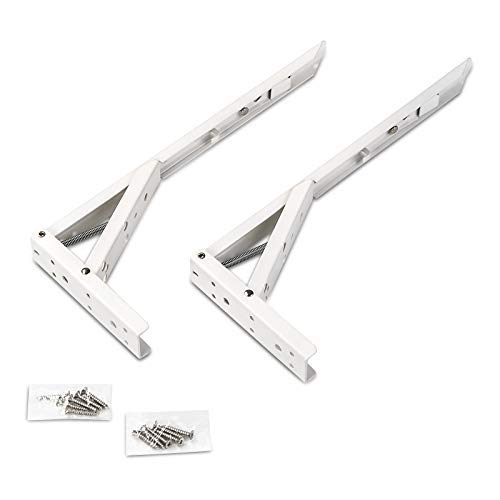 1 Paar SO-TECH® Klappkonsole 341,5 x 20,5 x 136 mm Stahl weiß beschichtet Tragkraft 55 kg von SOTECH