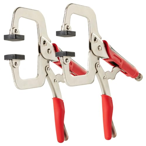 1 Paar SOTECH Schnellspannzwingen 285 x 145 mm Backenweite bis 80 mm für die Schubladen-Montagehilfe Klemmzange Schweißzange C-Klemme Gripzangen von SOTECH