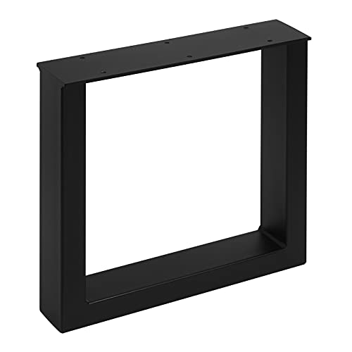 SOTECH 1 Paar Tischgestelle Bankgestelle TAB Stahl schwarz matt Profil 80 x 40 mm Höhe: 420 mm Tiefe 430 mm Bankkufen Industriedesign Bankuntergestell Bankkufe von SOTECH