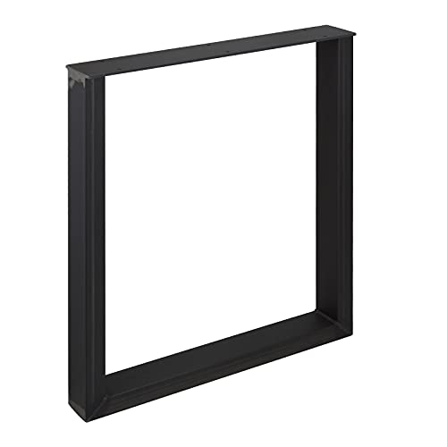 SOTECH 1 Paar Tischgestelle TAB Stahl Used Look Profil 80 x 40 mm Höhe: 720 mm Tiefe 600 mm Tischkufen Industriedesign Tischuntergestell Tischkufe Kufengestell von SOTECH