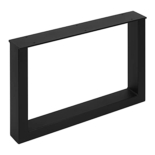 SOTECH 1 Paar Tischgestelle TAB Stahl schwarz matt Profil 80 x 40 mm Höhe: 400 mm Tiefe 600 mm Tischkufen Industriedesign Tischuntergestell Tischkufe Kufengestell von SOTECH